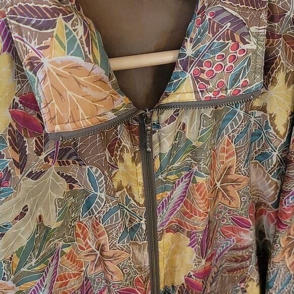 EVR Vintage Women's 100% Silk Bomber Jacket Full Zip Pockets Size Medium - Picture 5 of 15